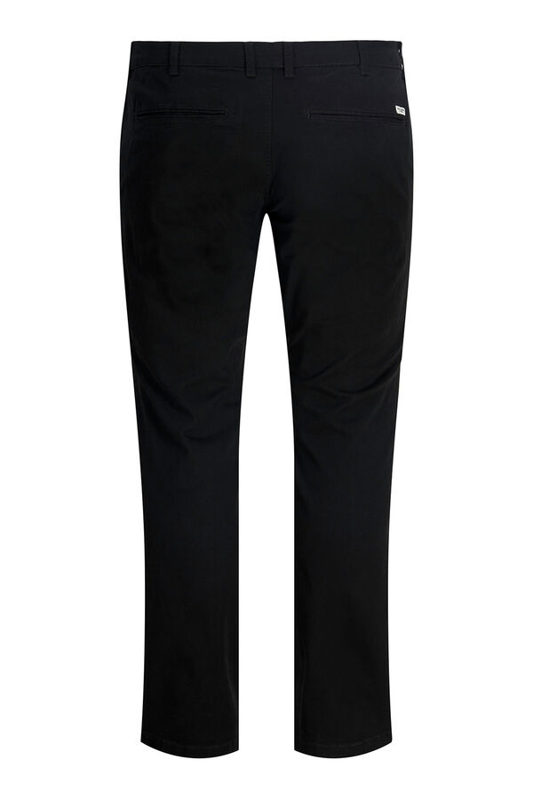 Jack & Jones PLUS Pantal&oacute;n chino slim fit el&aacute;stico negro