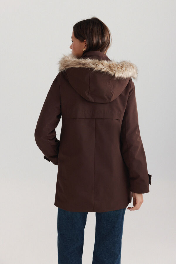 Springfield Faux fur hood parka brown