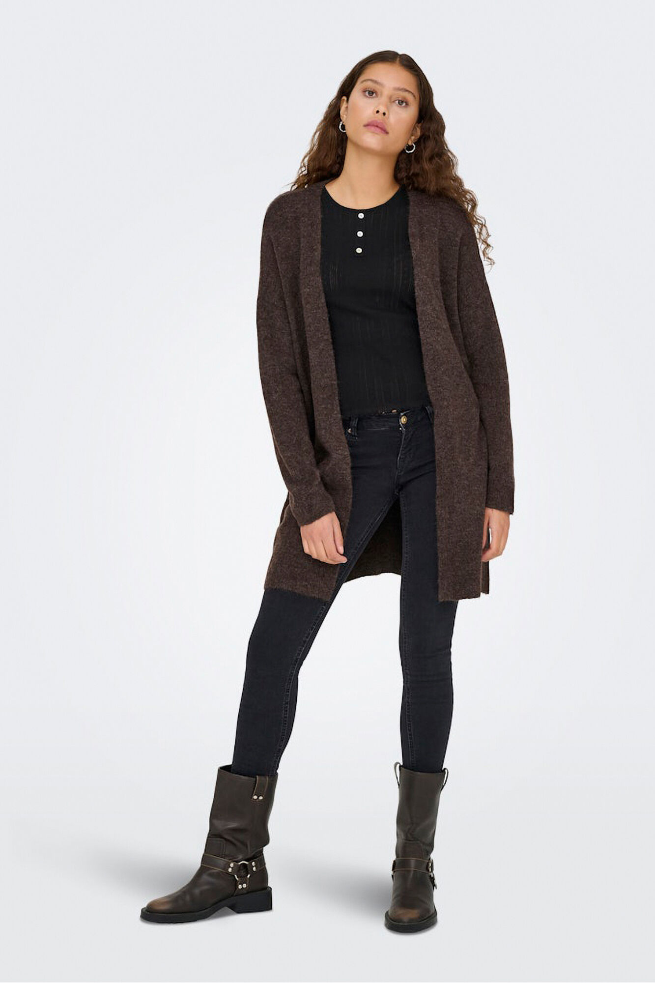 Only C&aacute;rdigan midi abierto