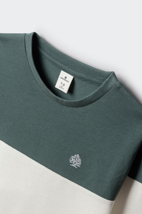 Springfield Kids Osnovna majica dugih rukava za dečake Bež