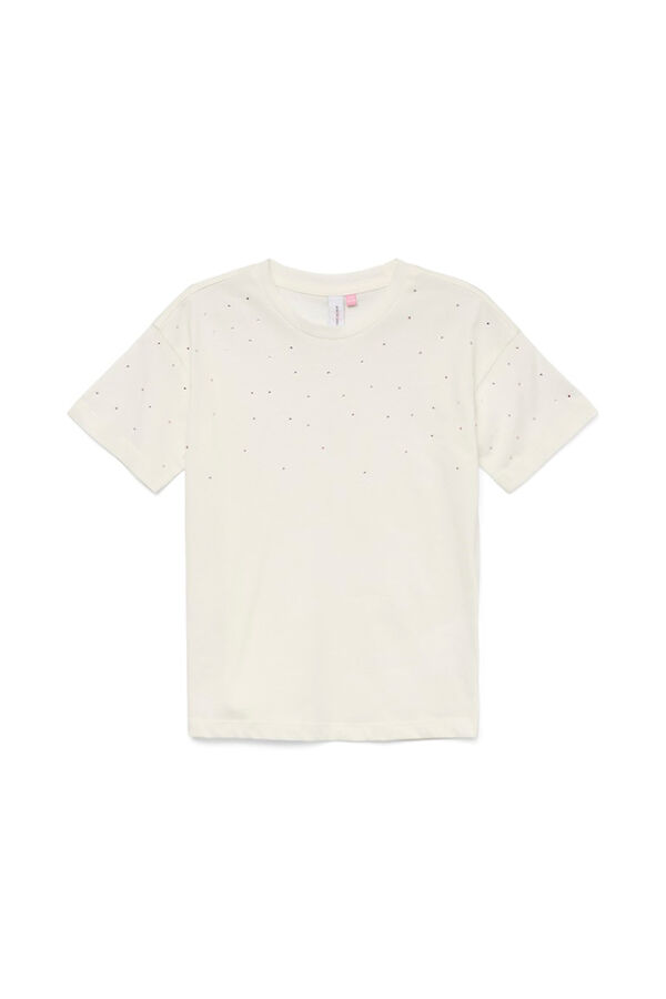 Vero Moda Girl Shiny cotton t-shirt white