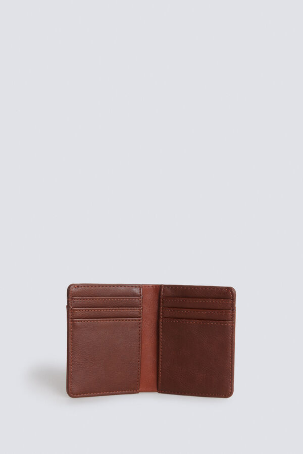 Springfield Two-tone faux leather wallet mink