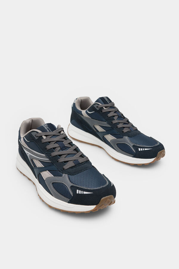 Springfield Zapatilla deportiva piel running azul medio