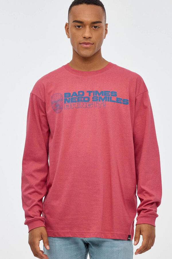 Inside Metaverse Print T-shirt red