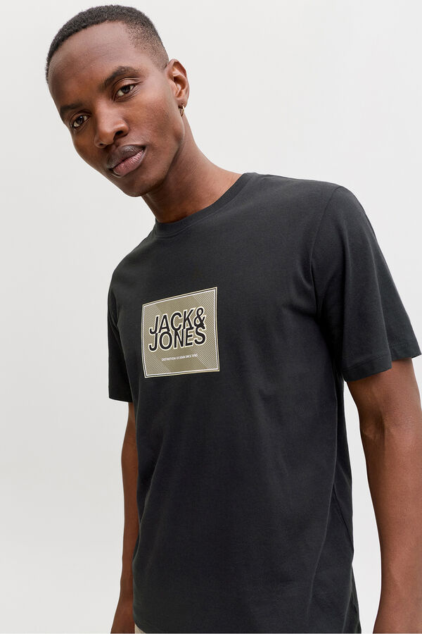 Jack & Jones Camiseta b&aacute;sica con logo negro