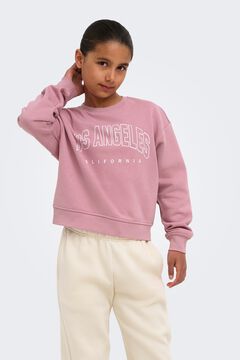Only Girls Sweatshirt loose fit gola redonda