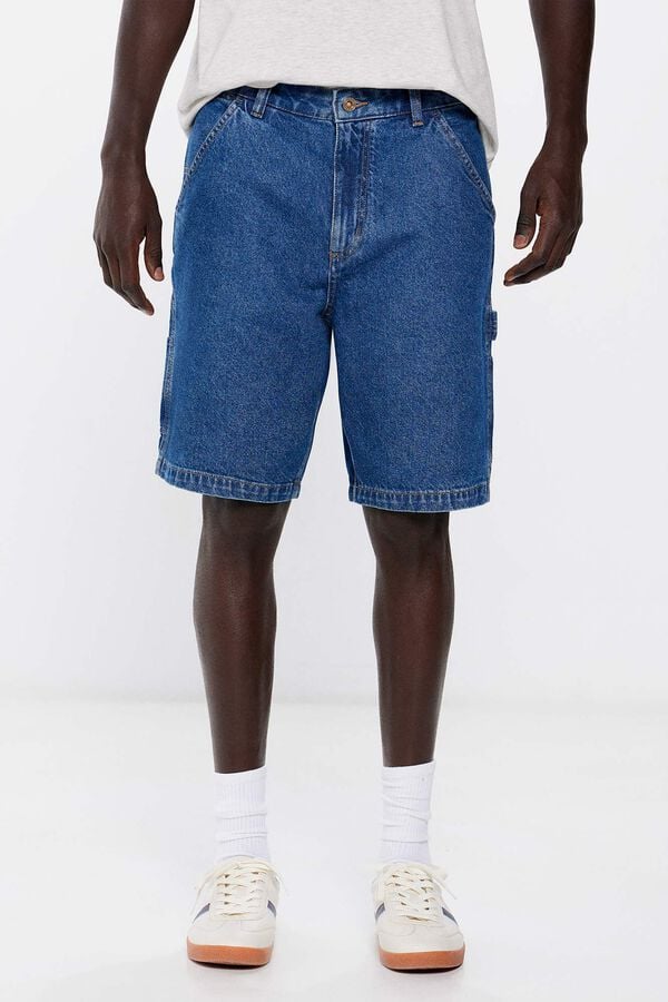 Springfield Regular fit denim Bermuda shorts bluish