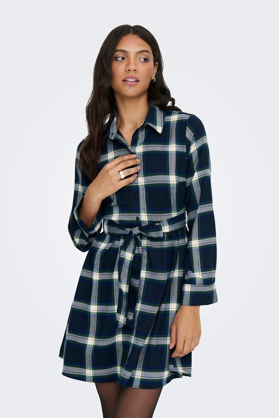 Vestido corto de cuadros