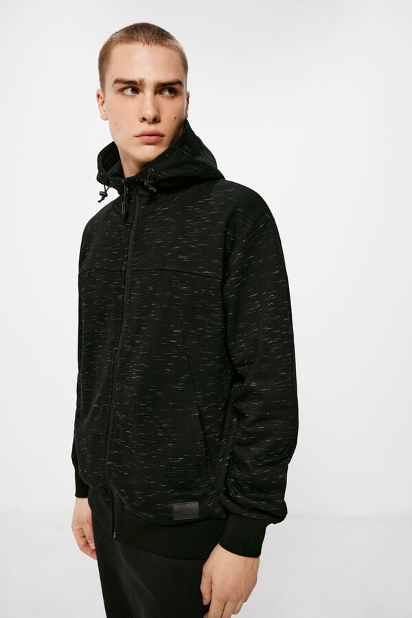 Springfield Hooded sweatshirt with injected details black