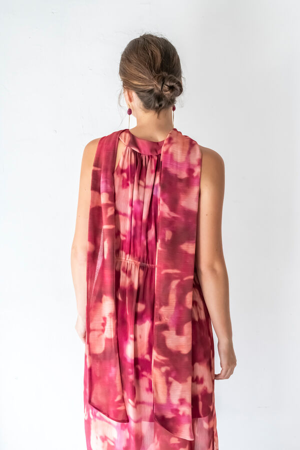 Cul Sac Vestido midi recto estampado