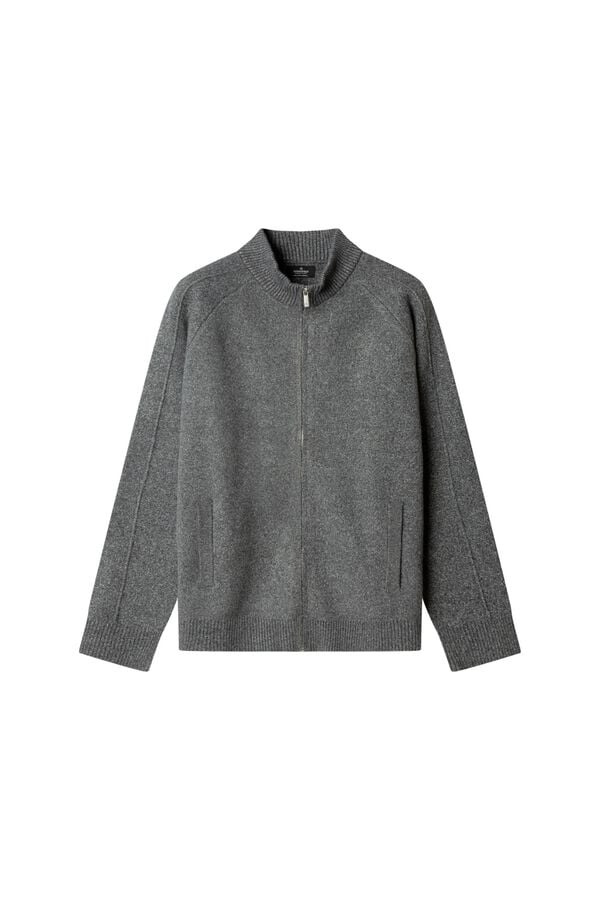 Springfield Zip fastening cardigan grey