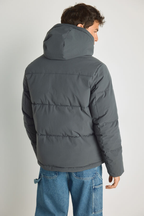 Jack & Jones Puffer jacket with hood grey