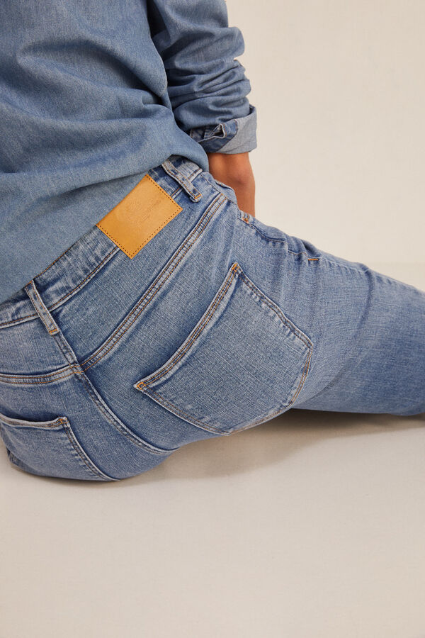 Springfield Jeans Bootcut Lavagem Sustentável azul aço