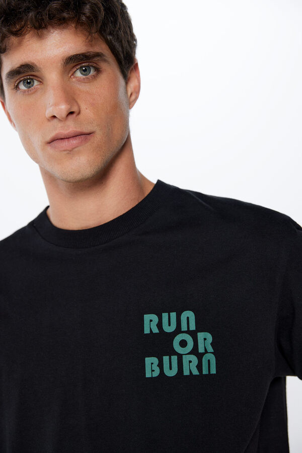 Springfield Camiseta run or burn negro