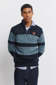 Springfield Sweatshirt gola de fecho efeito color block