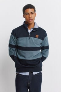 Springfield Color block trucker neck sweatshirt