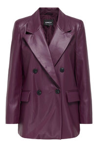 Only Blazer cruzada de piel vegana