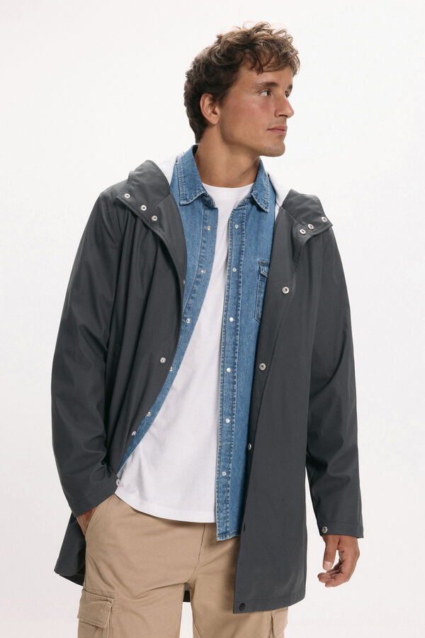 Only & Sons Chubasquero con capucha gris