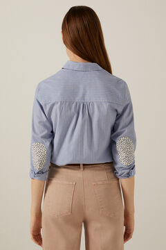 Springfield Printed elbow patch blouse navy