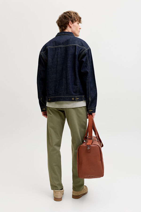 Jack & Jones Pantal&oacute;n chino relaxed tiro medio verde