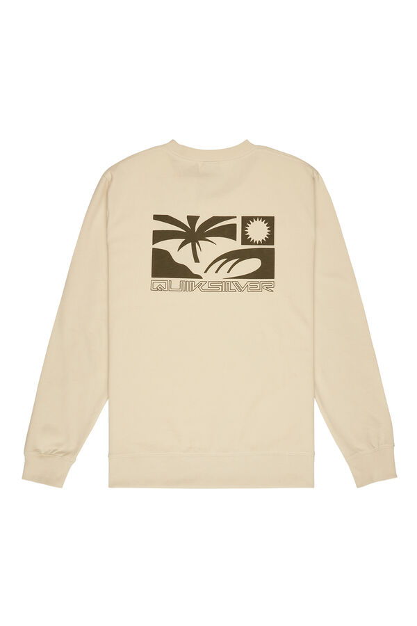 Quiksilver Sudadera de cuello redondo blanco