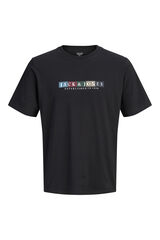 Jack & Jones Camiseta manga corta de algod&oacute;n negro