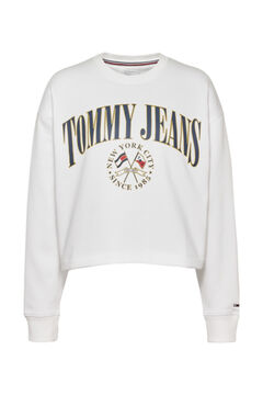 Springfield Tommy Jeans women's sweatshirt with logo white