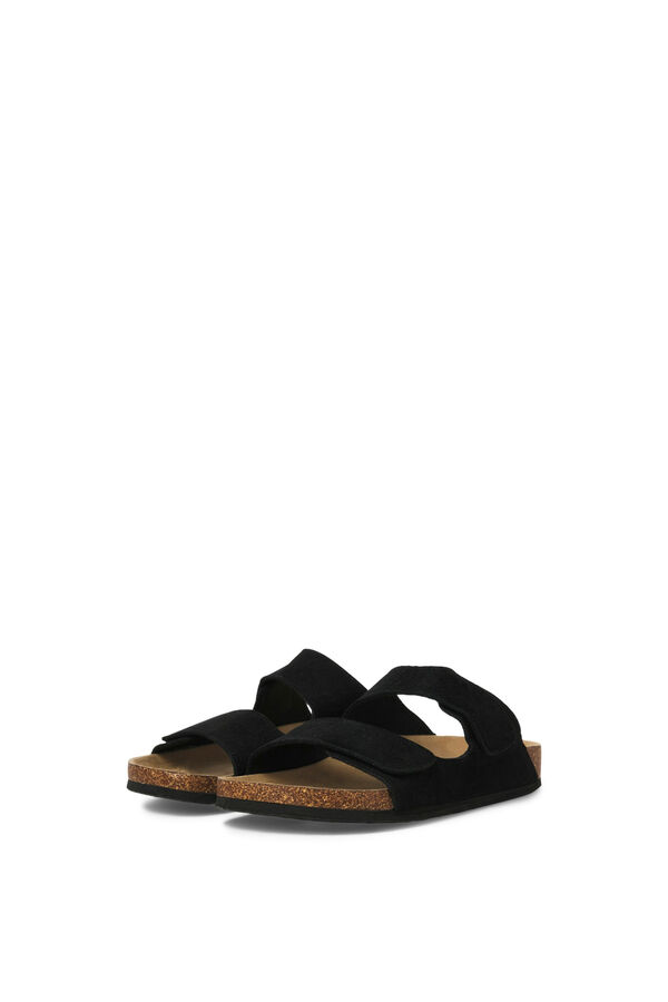 Springfield Double velcro strap sandals black
