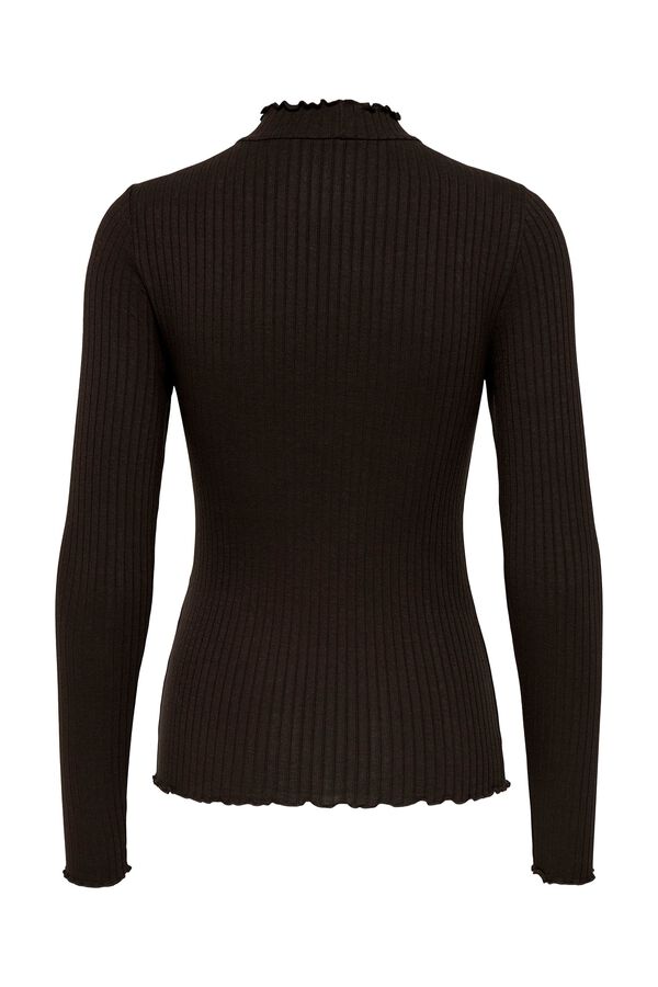 JDY Ribbed long sleeve T-shirt nude