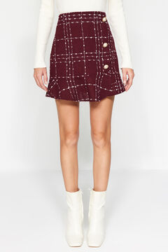 Trendyol Falda mini cuadros abotonada