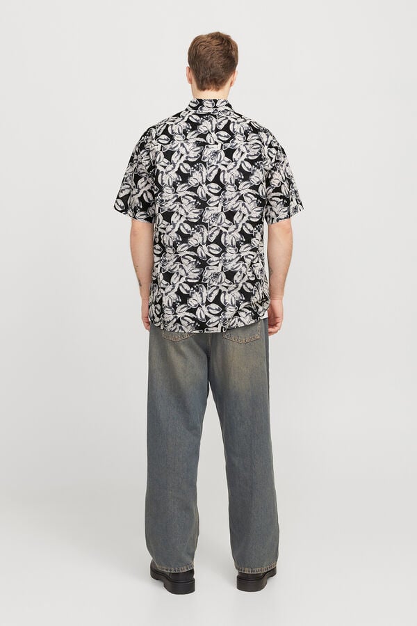 Jack & Jones Camisa manga corta oversized negro