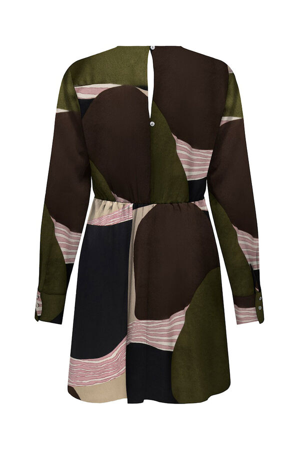 Only Short satin-finish short dress green