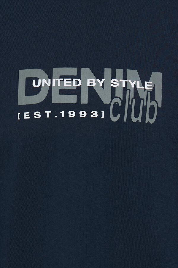 Blend Cotton long sleeve T-shirt bleu