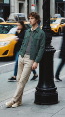 Springfield Two-tone textured jumper blue