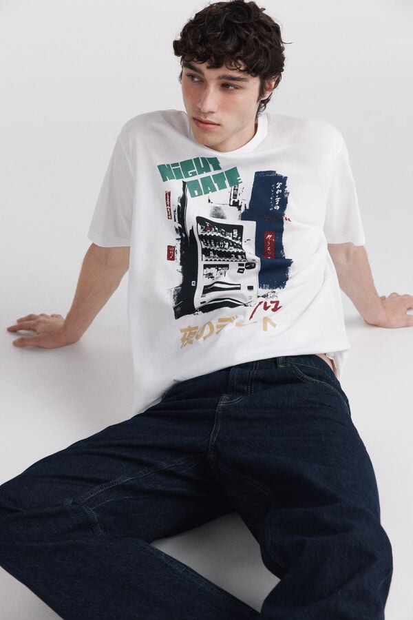Springfield Night date T-shirt white