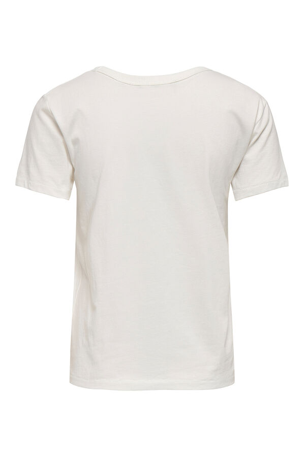 JDY Kurzarm-Shirt Wei&szlig;