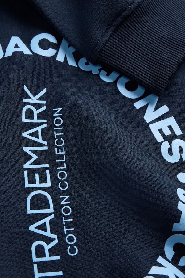 Jack & Jones Sudadera cuello redondo azul