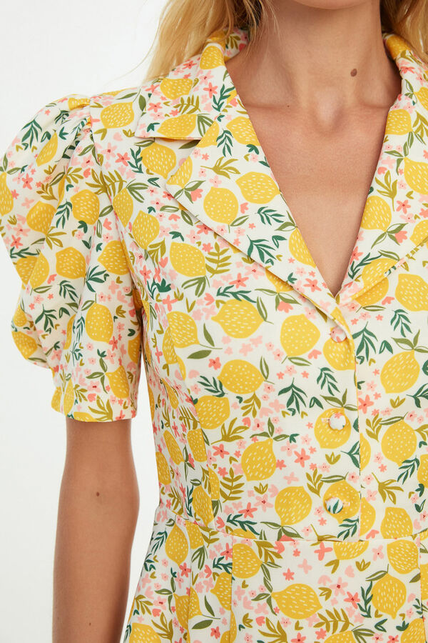Trendyol Short shirt collar dress printed