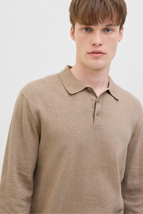 JJ REBEL Polo de malha cinzento