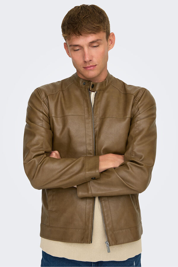 Only & Sons Biker jacket nude