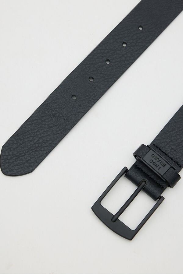 Inside Cinturon efecto piel negro