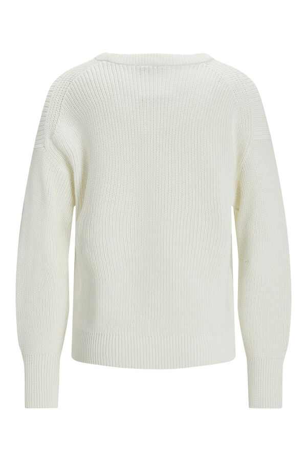 Springfield Medium knit jumper with round neck white