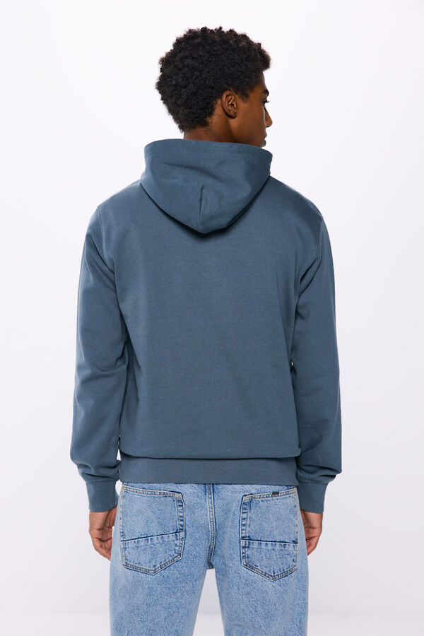 Springfield Tree hood sweatshirt steel blue