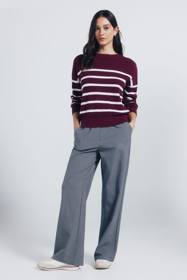 Springfield Pull de coton rayures rouge