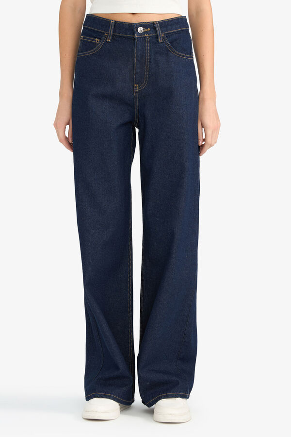 DeFacto Pantal&oacute;n vaquero ancho azul
