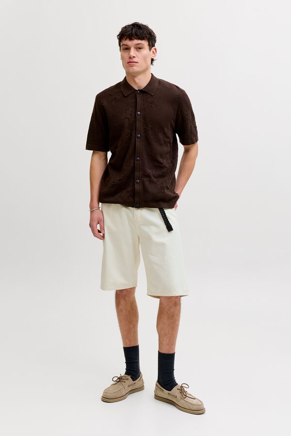 Jack & Jones Bermuda baggy fit denim branco