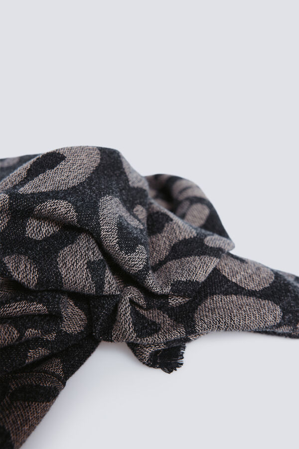 Springfield Bufanda estampado animal gris