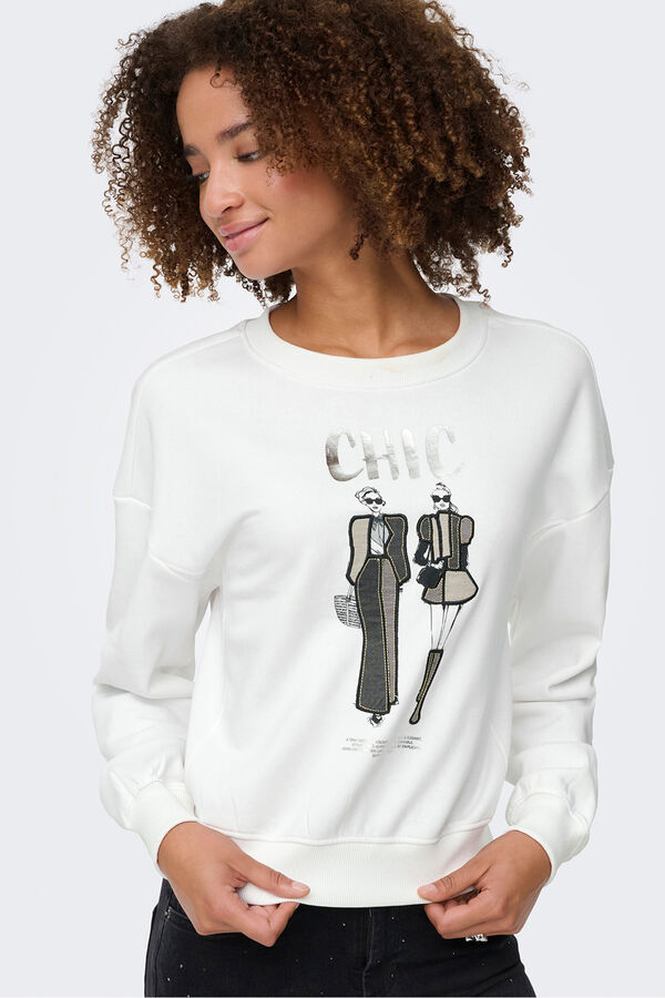 Only Sweatshirt vorne Weiß