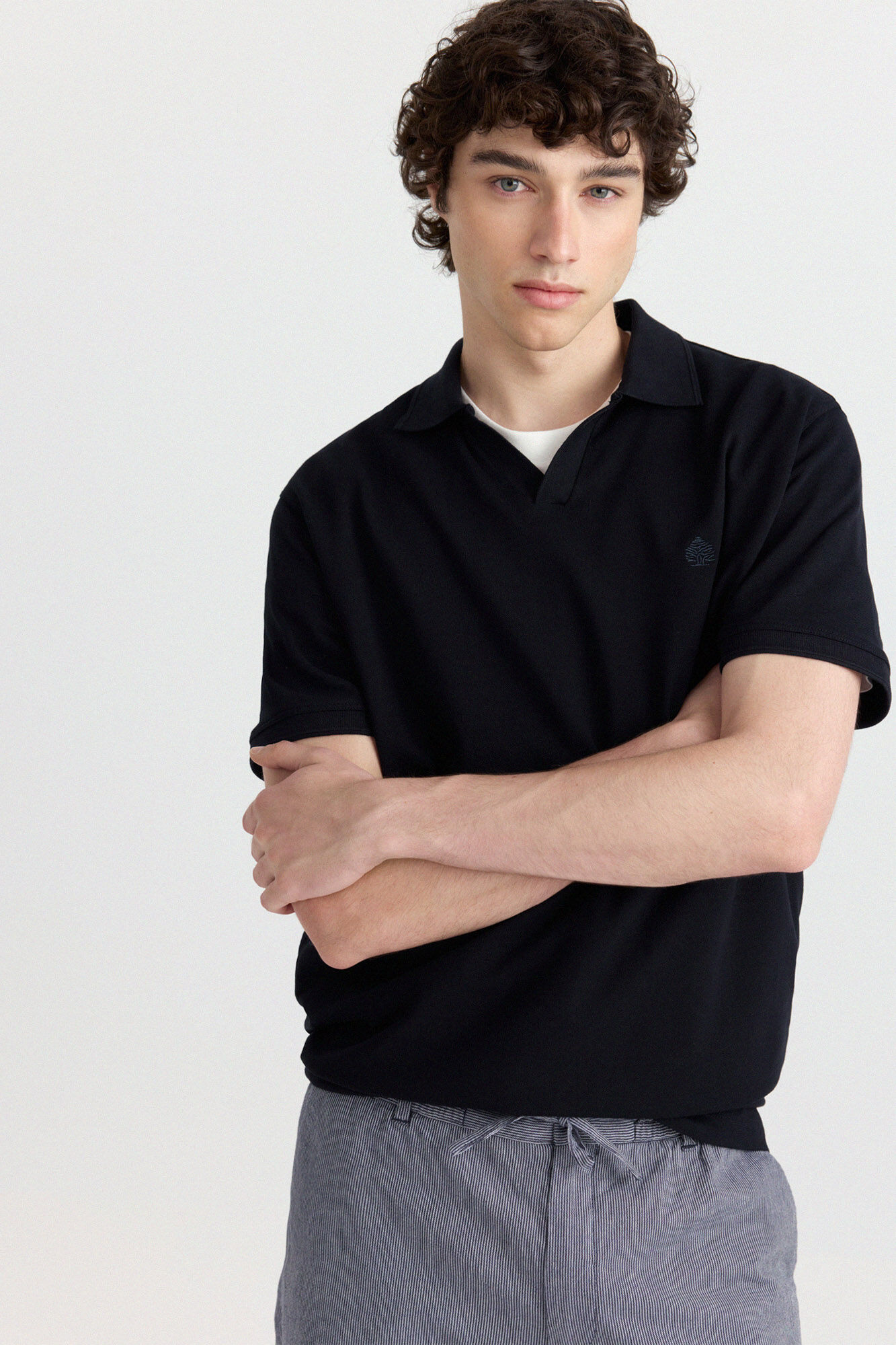 Springfield Regular fit resort collar polo shirt