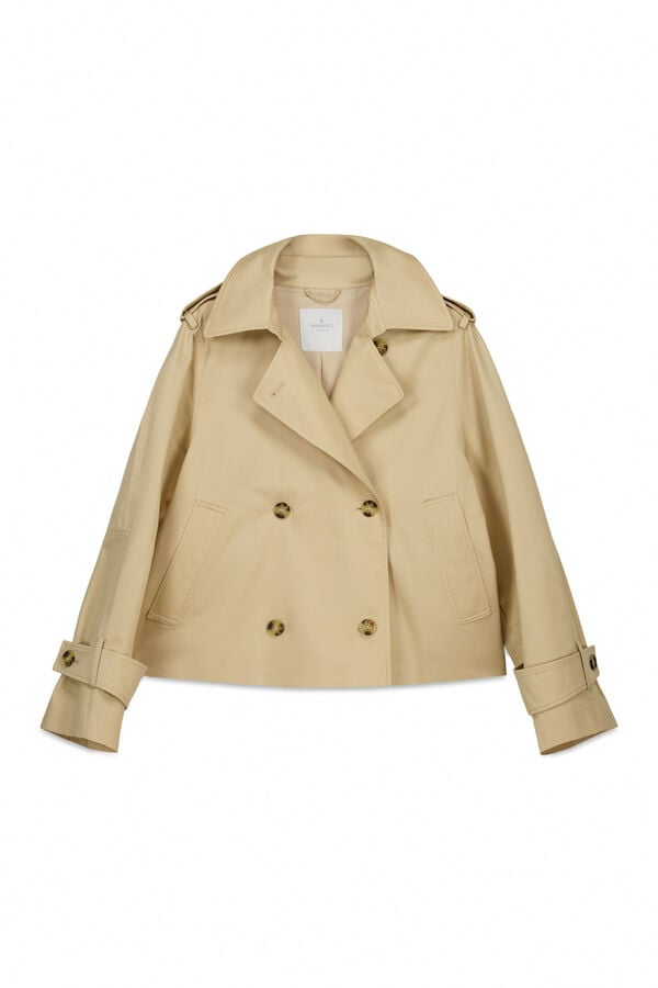 Springfield Gabardina curta azul